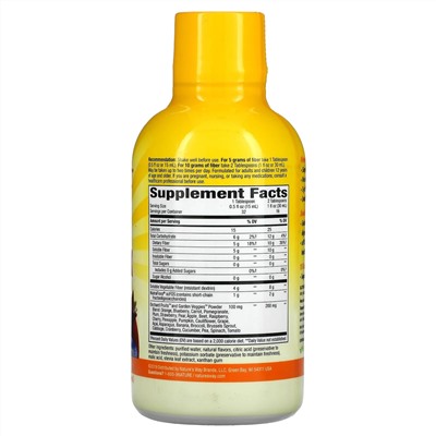 Nature's Way, Alive!, Liquid Fiber with Prebiotics, Tropical Citrus, 16 fl oz (480 ml)