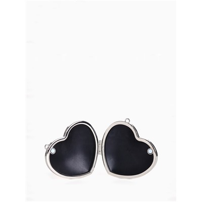 Сумка мини-клатч на магните, в форме сердца, жёсткий корпус, на длинной цепочке, оранжевая