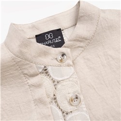 Рубашка вискозная, Кружевной повод (пульс сердца)