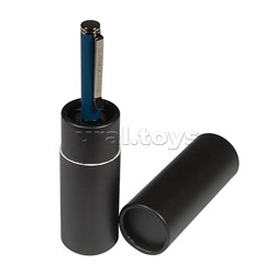 Ручка "Venezia Pragmatico" в картотнном тубусе, 1,0 мм, синяя (корпус синий, футляр черный)