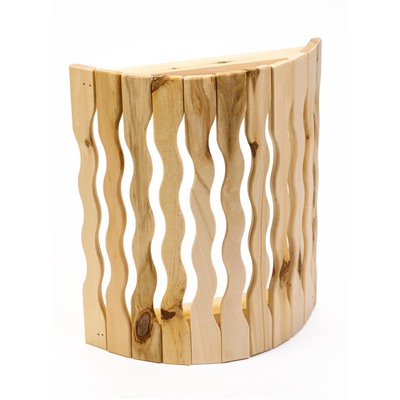 Абажур для бани и сауны «Волны», липа, 31.3×27.3×8.6 см, настенный, угловой