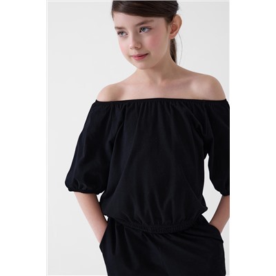 Комплект трикотажный для девочек: джемпер (футболка), брюки PLAYTODAY, 1240352