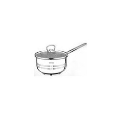 Ковш 1,7л из нерж. стали со стекл. кр., 16х9 см Модерн