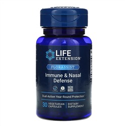 Life Extension, FLORASSIST, иммунная защита и легкое дыхание, 30 вегетарианских капсул