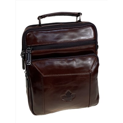Сумка мужская из натуральной кожи, цвет коричневый