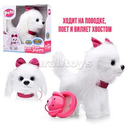 Собака "Джесика" (ходит на поводке, поет, кивает и виляет хвостом) в коробке