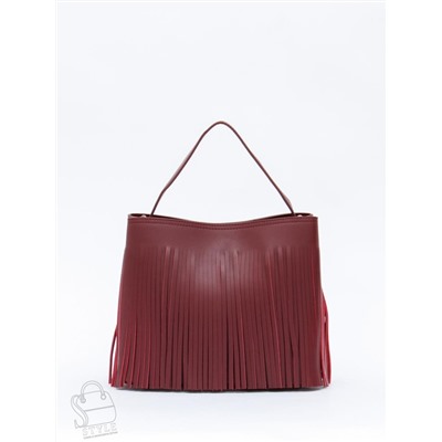 Сумка женская кожаная 2385-1Y d.wine red Polina&Eiterou
