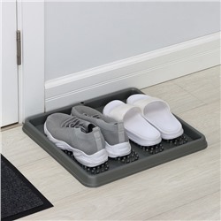 Лоток для обуви малый Darel plastic, 43.5×39 см, пластик, серый