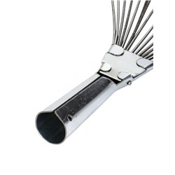 Грабли веерные, проволочные, 18 зубцов, металлические, тулейка 25 мм, без черенка