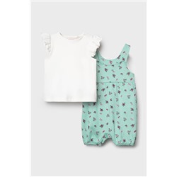 Комплект детский трикотажный для девочек: джемпер (футболка), полукомбинезон PLAYTODAY, 1240131
