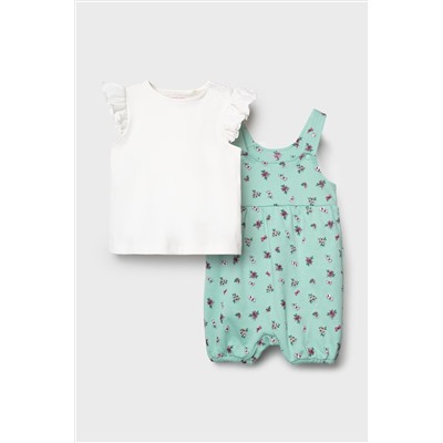 Комплект детский трикотажный для девочек: джемпер (футболка), полукомбинезон PLAYTODAY, 1240131