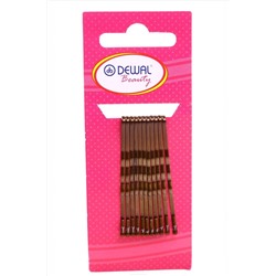 Dewal Beauty Невидимки для волос N-12BRONZ, волна, 50 мм, бронзовый, 12 шт. KRISTALLER, 1117402