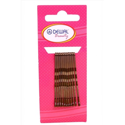 Dewal Beauty Невидимки для волос N-12BRONZ, волна, 50 мм, бронзовый, 12 шт. KRISTALLER, 1117402