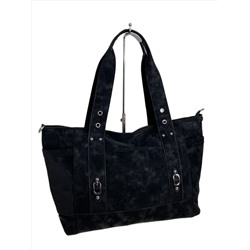 Женская сумка из искусственной замши, цвет черный