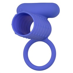 Синее эрекционное виброкольцо Silicone Rechargeable Endless Desires Enhancer