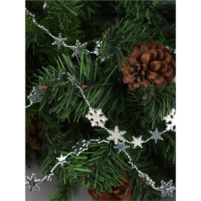 Новогодние бусы на елку Снежинки 2,7 м / DW-1369 /уп 12/360/