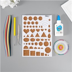 Набор инструментов для квиллинга (170 пол.0.5 см, клей, иголки, линейка, пинцет, ин.д/кв.) 21×30 см