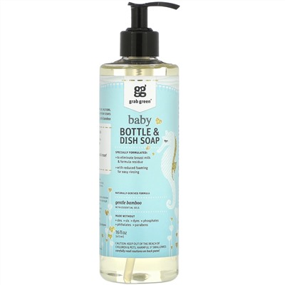Grab Green, Baby Bottle & Dish Soap, 16 oz (473 ml)