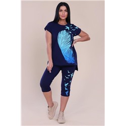 Костюм с бриджами - Пташка - 597 (Темно-синий)