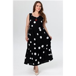 Платье штапель  6117/01/Черный