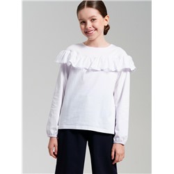 Фуфайка трикотажная для девочек (футболка с длинными рукавами)