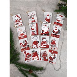 Открытка новогодняя набор 128 штук Новый год / DE-135 /уп 90/