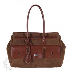 Сумка женская кожаная 1356THAA brown Polina&Eiterou