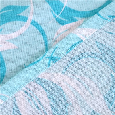 Постельное бельё 1.5-спальное «Атра. Вьюнок» бирюзовый, бязь