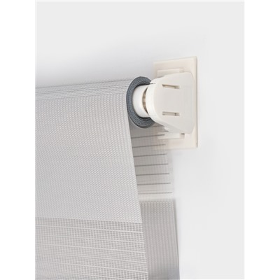 Штора рулонная 50×160 см «День и Ночь», по полотну 46×160 см, цвет стальной