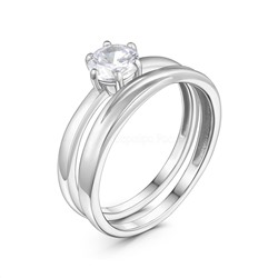 Серьги женские из серебра с фианитами родированные 925 пробы 2-355р200