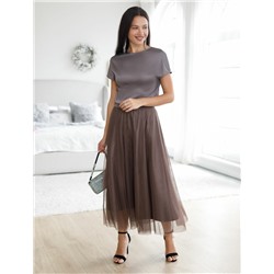 Блузка из стаина с коротким рукавом