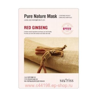 БВ Anskin Secriss Маска для лица тканевая Red ginseng 25г 920110/792113