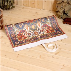 Коврик - лежак для бани и сауны с принтом «Ретро 2», 150×50 см