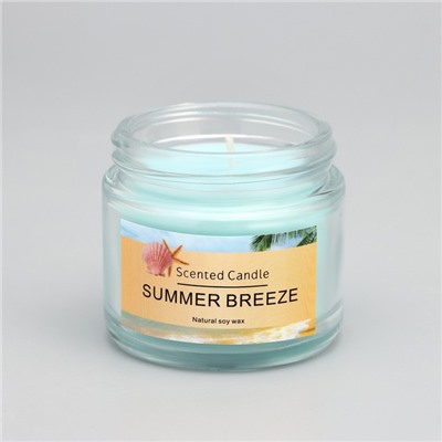 Ароматическая свеча в банке «Scented Candle, Summer Breeze», свежесть, 5×5 см, 140 г