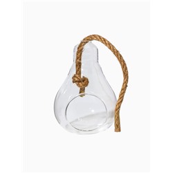 Флорариум «Лампа», с веревкой, d отверстия 5 см, 9×9×13 см, стекло, прозрачный