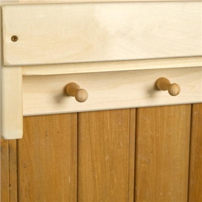 Полка - вешалка для бани и сауны «Универсальная», 50×30×12 см, деревянная, 3 крючка, «Добропаровъ»