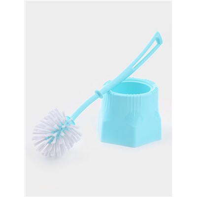 Ёршик для унитаза «Лотос», 13.5×13.5×34.5 см, с подставкой, МИКС