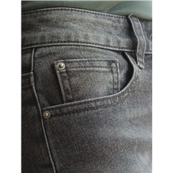 Джинсы прямые Regular fit с декоративной стиркой из эластичного денима