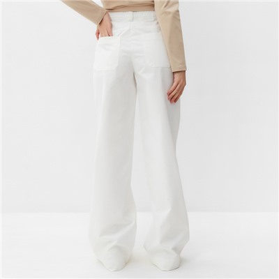 Брюки женские MINAKU: Casual Collection, белые, размер 42