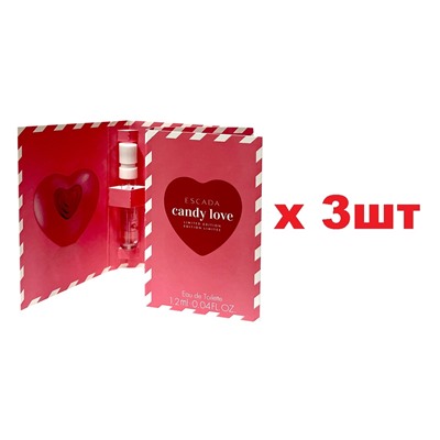 Туалетная вода Escada Candy Love 1,2 мл жен edt тестер 3шт
