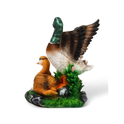 Садовая фигура из полистоуна «Утка с селезнем», 35 см