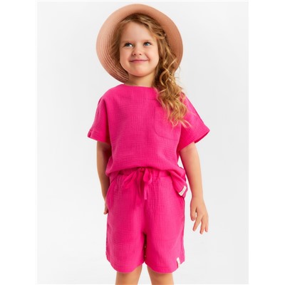 Шорты из муслина для девочек KAFTAN, рост 104 см, розовые