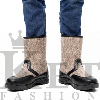 Сапоги мужские войлочные Мансур, на липучках, литая подошва