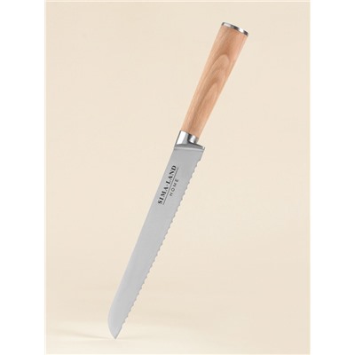 Нож кухонный хлебный SL Home «Калабрия», нержавеющая сталь, 20.5 см, бежевый