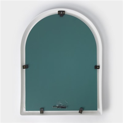 УЦЕНКА Зеркало, 49.5×39 см, полукруглое, белое