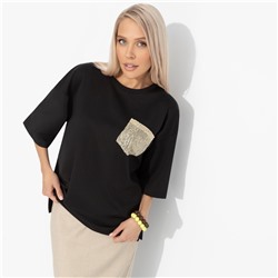 Футболка из вискозы, Красиво живу (чёрная)