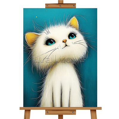 Набор для рисования "Картина по номерам 30х20 см. Задумчивый котёнок"