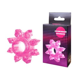 Розовое эрекционное кольцо Cockring star