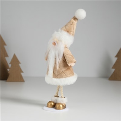 Фигурка «Дед Мороз в бежевой шубке», 6.8×7×18.5 см