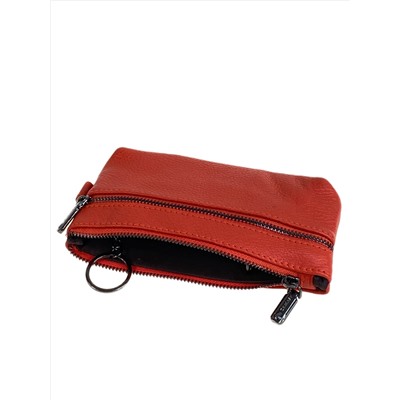 Женский кошелёк  из натуральной кожи, цвет коралловый